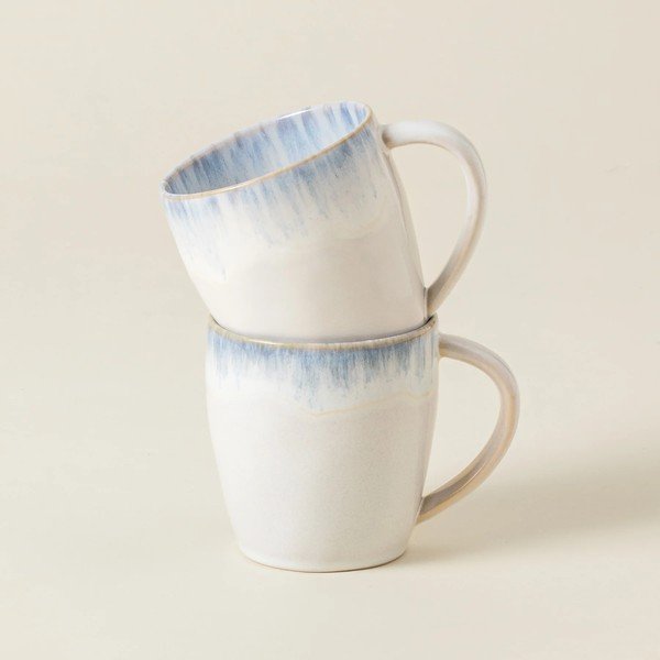 Biało-jasnoniebieski kamionkowy kubek 440 ml Brisa – Costa Nova-image-2