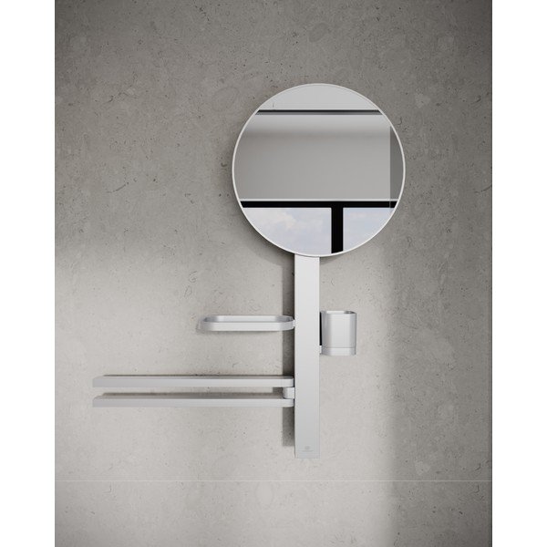 Lustro z półką/z wieszakiem ścienne ø 33 cm ALU+ – Ideal Standard-image-1