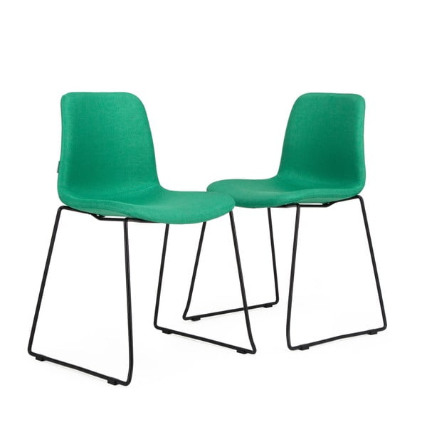 Zestaw 2 zielonych krzeseł Garageeight Forett U