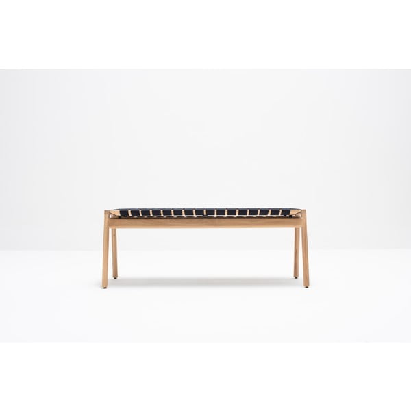 Czarno-naturalna ławka Klupa – Gazzda-image-4