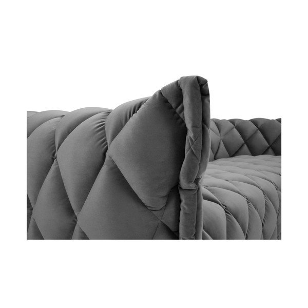 Jasnoszara aksamitna sofa 228 cm Flandrin – Interieurs 86-image-1