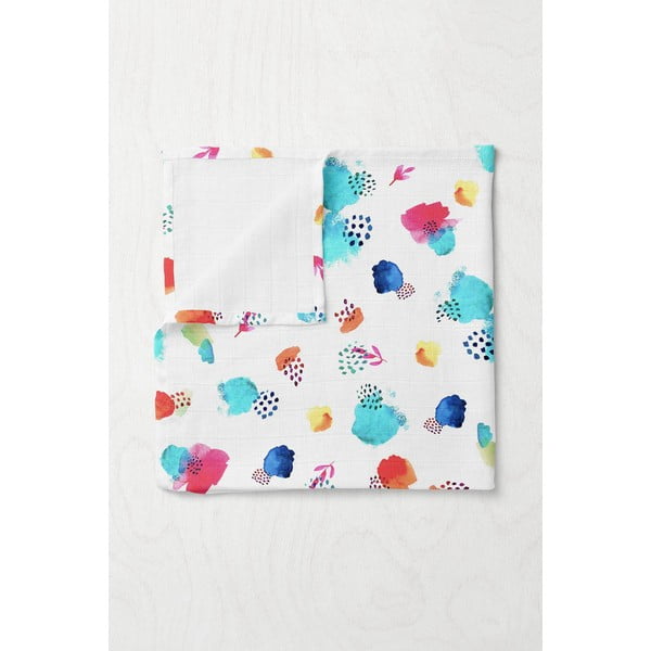 Biały koc dziecięcy muślinowy 75x100 cm Summer – Mijolnir-image-1