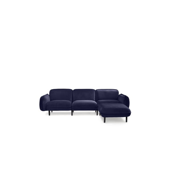 Ciemnoniebieska aksamitna sofa EMKO Bean-image-4