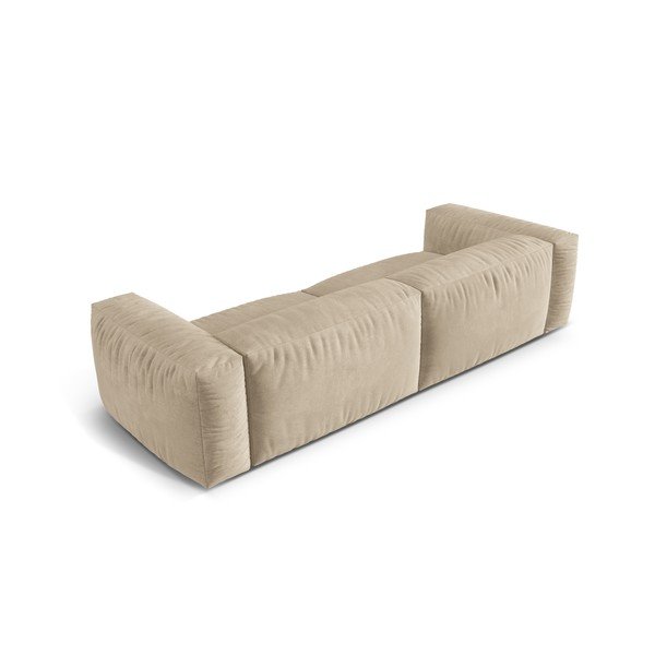 Beżowa aksamitna sofa modułowa 320 cm Martina – Micadoni -image-2