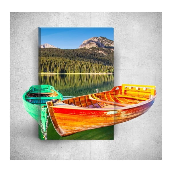 Obraz 3D Mosticx Two Boats On The River, 40x60 cm