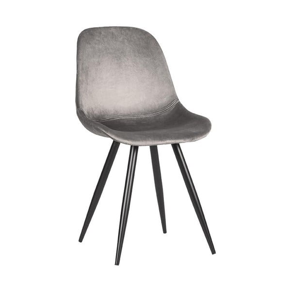 Szare aksamitne krzesła zestaw 2 szt. Capri  – LABEL51