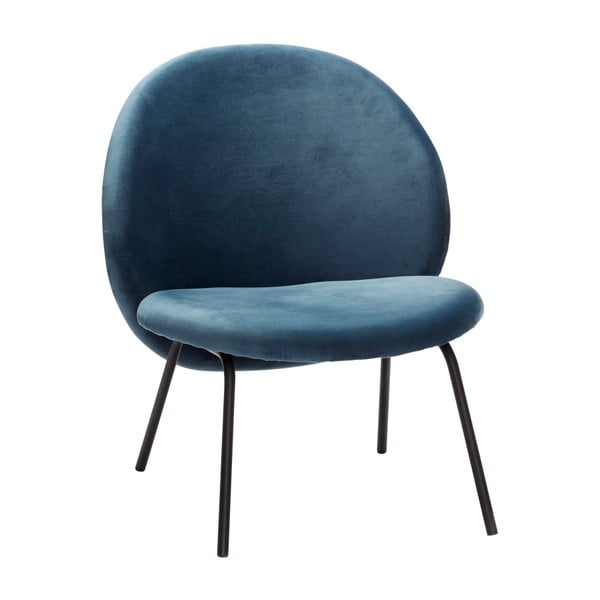 Niebieski fotel Hübsch Abelone