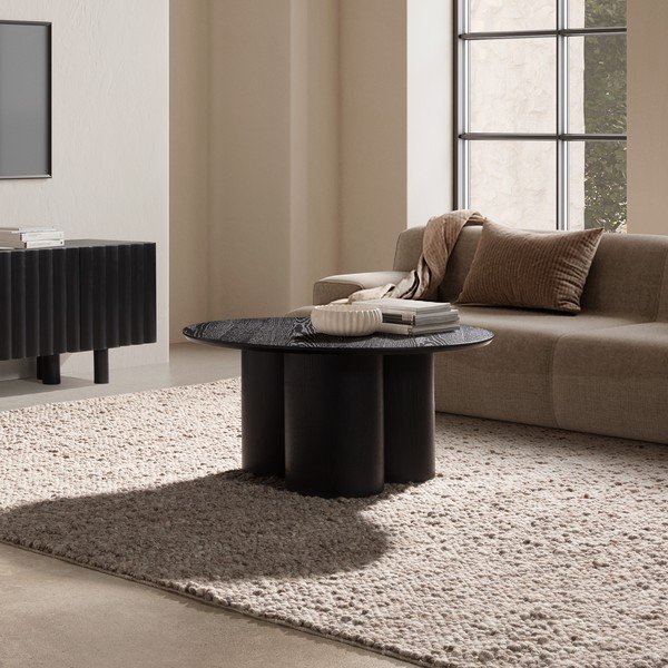 Czarny okrągły stolik ø 80 cm Lua – MOME-image-2