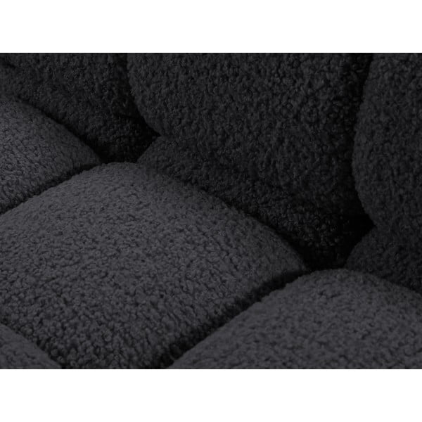 Antracytowa sofa modułowa z materiału bouclé 288 cm Bellis – Micadoni -image-1