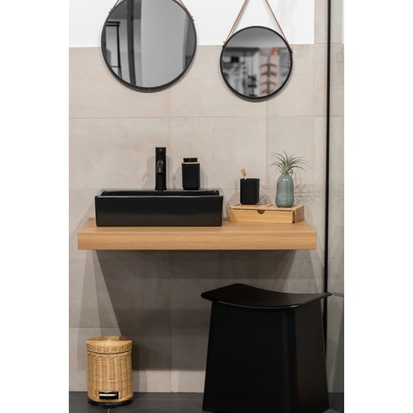 Czarny kubek na szczoteczki do zębów Wenko Rotello-image-4