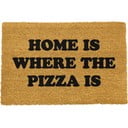 Wycieraczka z naturalnego włókna kokosowego Artsy Doormats Home Is Where the Pizza Is, 40x60 cm
