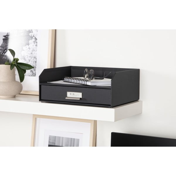 Kartonowy organizer na dokumenty z szufladką Walter – Bigso Box of Sweden-image-1
