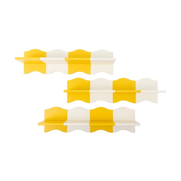 Żółto-biała półka dziecięca 80 cm Bubbi – Bloomingville Mini-image-4