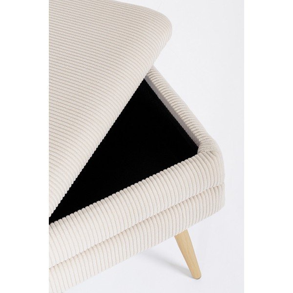 Biała tapicerowana ławka Olga – Bizzotto-image-1