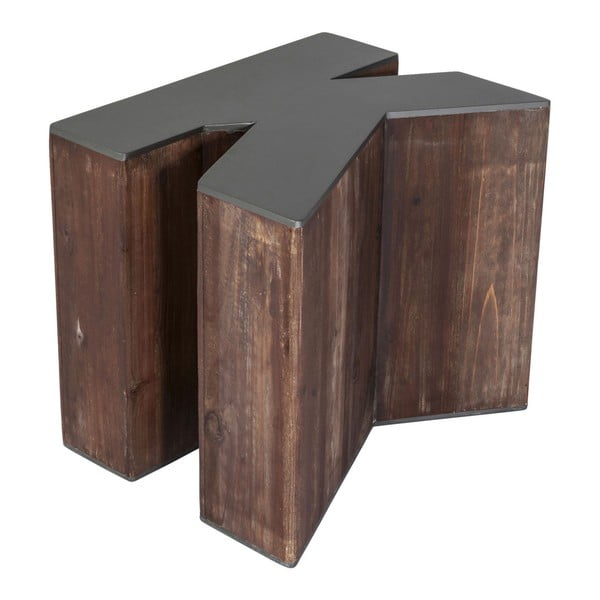 Brązowy stołek/stolik Kare Design Letter K