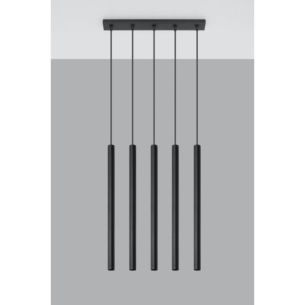 Czarna lampa wisząca Sollux Fideus, dł. 45 cm-image-3
