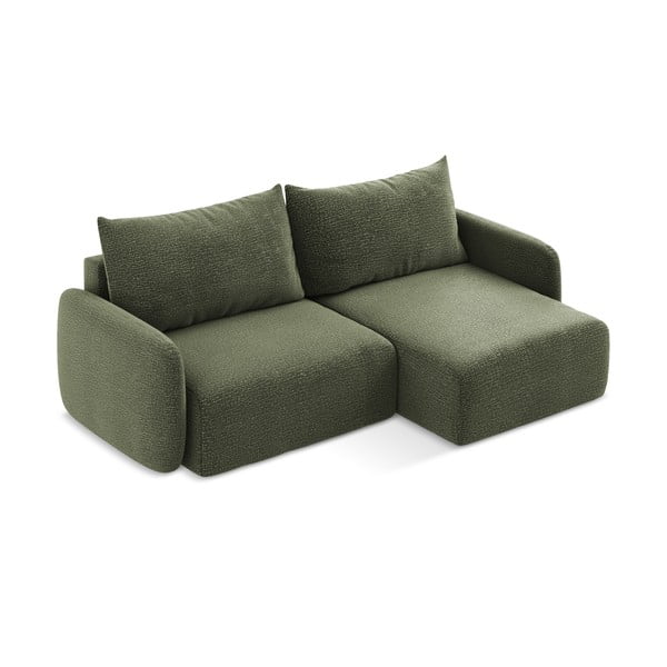 Zielony rozkładany/ze schowkiem narożnik (prawostronny) Kalena – Makamii-image-3