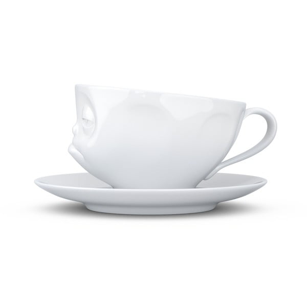 Biała porcelanowa nadąsana filiżanka ze spodkiem 58products-image-2