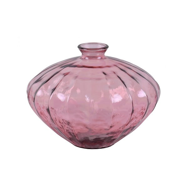Różowy wazon ze szkła z recyklingu Ego Dekor Etnico, 14 l