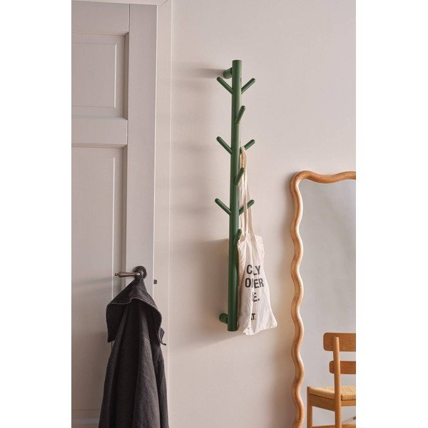 Zielony wieszak ścienny z litego drewna sosnowego 21 cm Eddison – Jotex-image-1