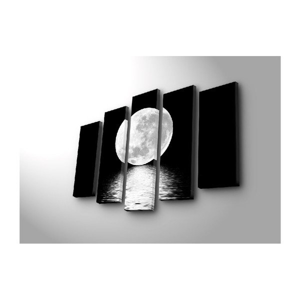 Obraz wieloczęściowy White Moon, 105x70 cm-image-1