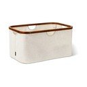 Kremowy tekstylny kosz na pranie składany Bamboo/Linen – Bigso