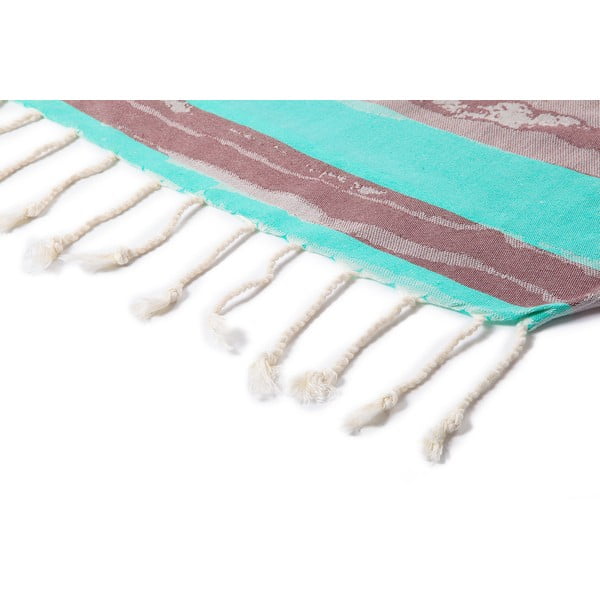 Niebieski ręcznik hammam Brush-image-3