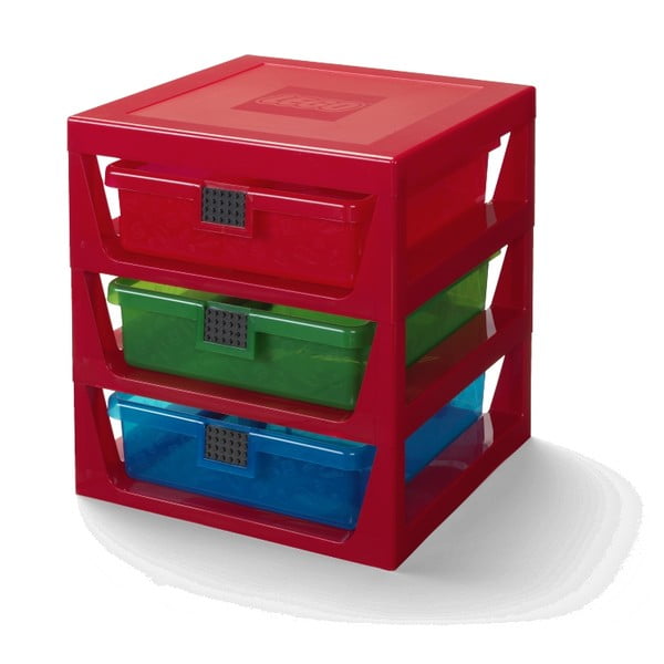 Czerwony organizer z 3 szufladami Storage - LEGO®-image-2