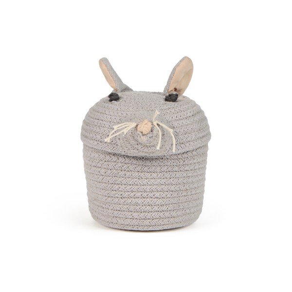 Szary tekstylny dziecięcy kosz na zabawki ø 15x15 cm Mini Renata the Rat – Lorena Canals