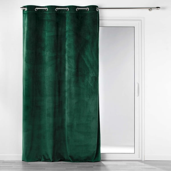 Zielona sztruksowa zasłona 140x260 cm Casual – douceur d'intérieur