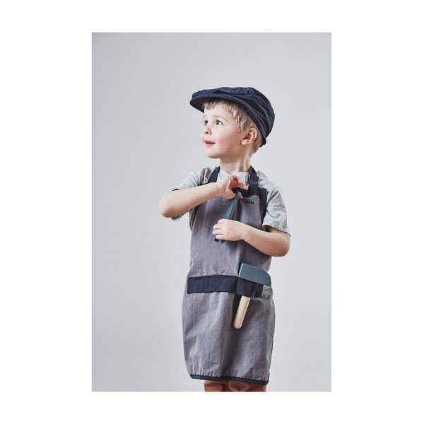 Szary fartuszek kuchenny z czapką Flexa Play Builder´s Costume-image-3