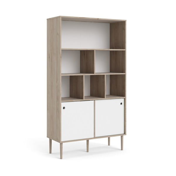 Biały regał z ramką w dekorze dębu Tvilum Rome, 99 x 176 cm-image-3