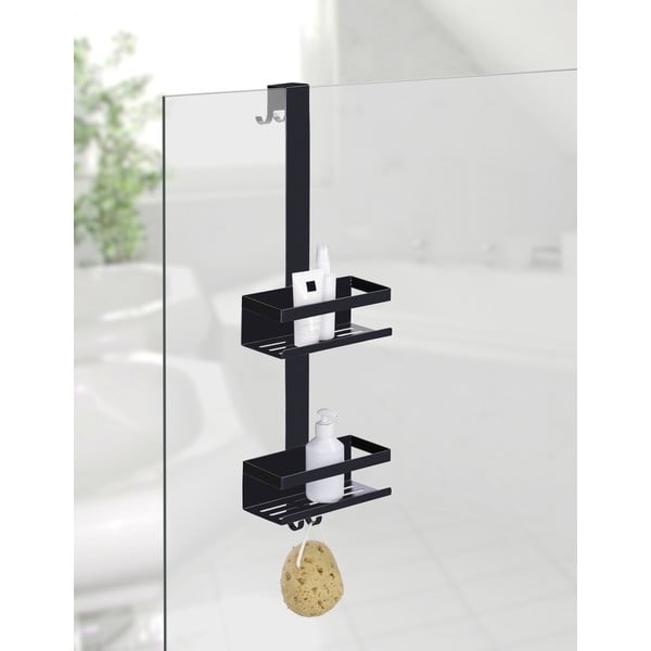 Czarna wisząca półka łazienkowa ze stali nierdzewnej Bribano – Wenko-image-1