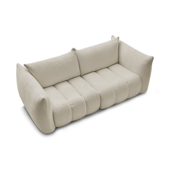 Beżowa sofa z materiału bouclé 234 cm Azra – Bobochic Paris-image-3