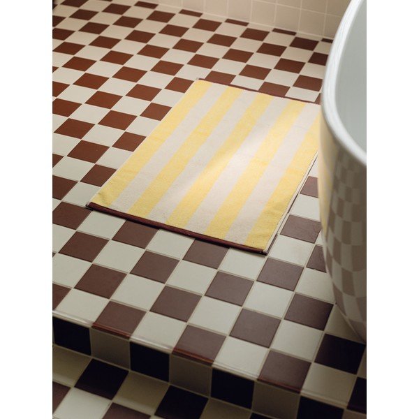 Żółty tekstylny dywanik łazienkowy 50x80 cm Gobo – noo.ma-image-1