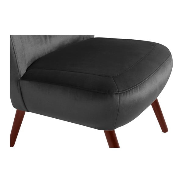 Antracytowy fotel Max Winzer Sari Velvet-image-3