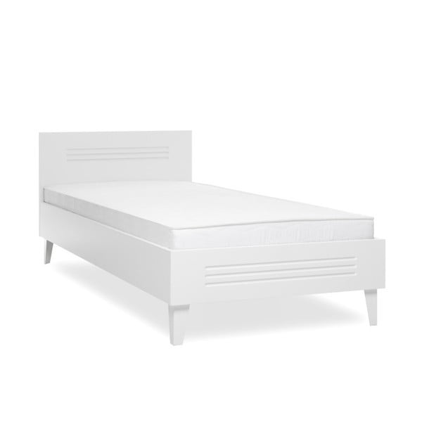 Białe łóżko jednoosobowe Intertrade Factory, 90x200 cm
