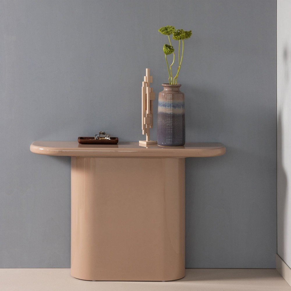 Jasnoróżowa konsola z połyskiem 30x120 cm Nocta – WOOOD (zdjęcie 4)