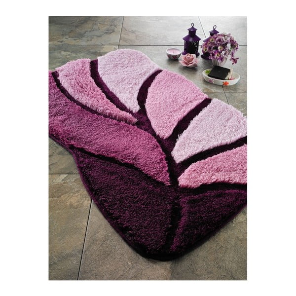 Fioletowy dywanik łazienkowy Arsus, 60x100 cm