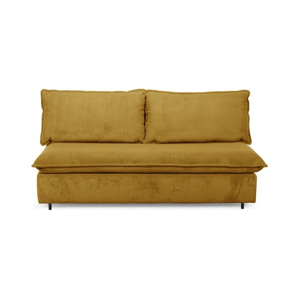 Żółta sztruksowa rozkładana sofa 184 cm Isadora – Bobochic Paris