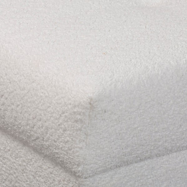 Biały puf z materiału bouclé Ariella – Ropez-image-1