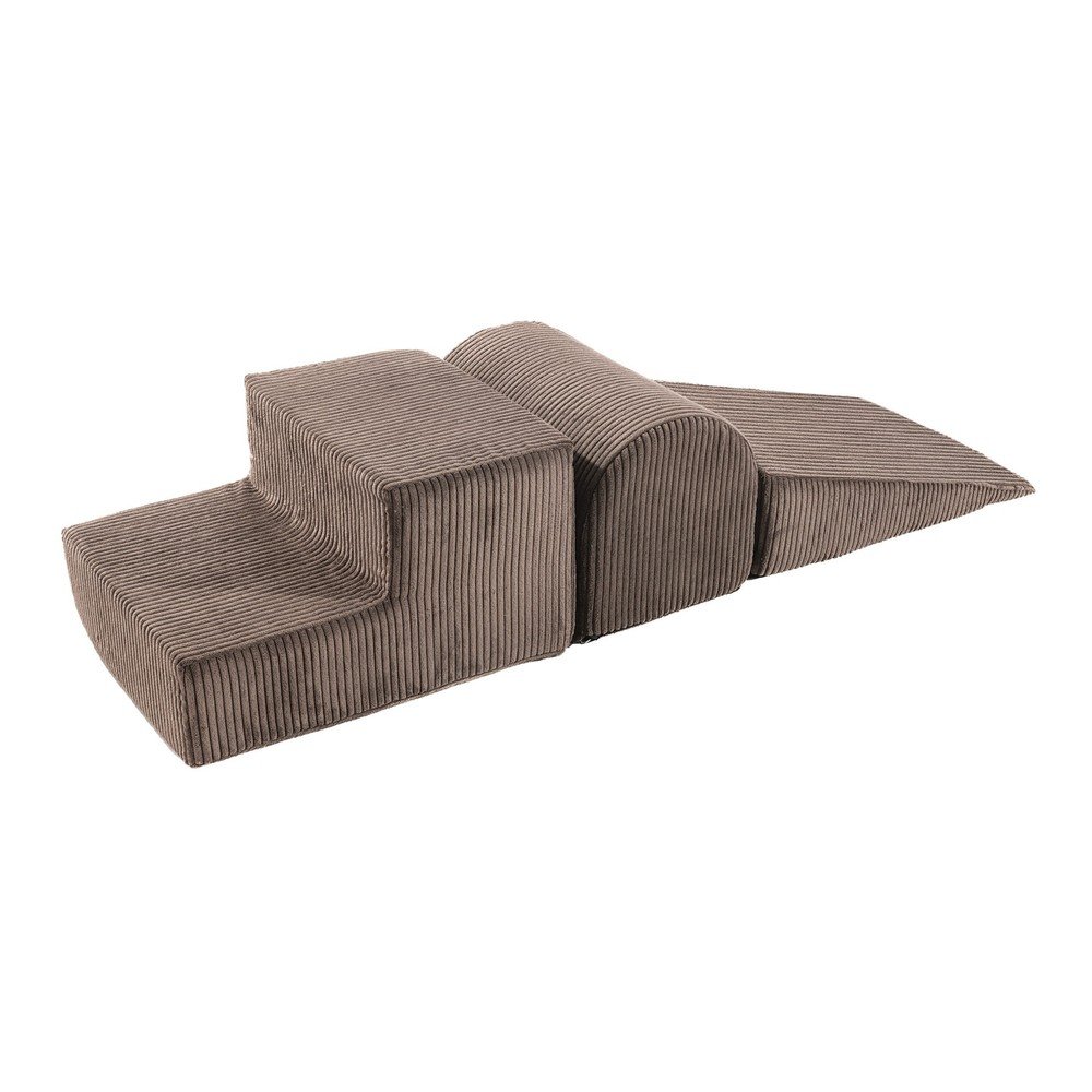 Brązowy sztruksowy piankowy plac zabaw 3 szt. wysokość 30 cm 45x143 cm – Meowbaby