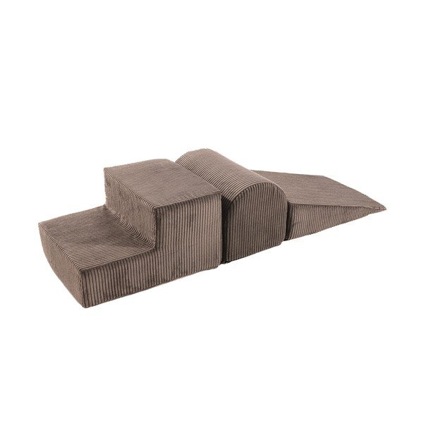 Brązowy sztruksowy piankowy plac zabaw 3 szt. wysokość 30 cm 45x143 cm – Meowbaby