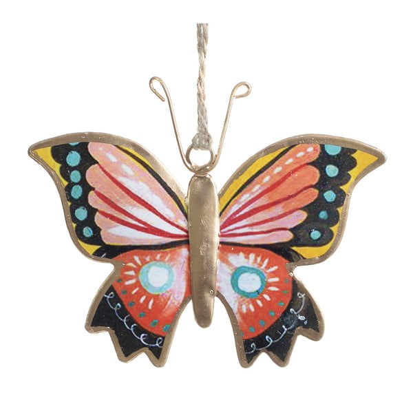 Metalowa dekoracja wisząca w kształcie motyla InArt, 12,5x9 cm