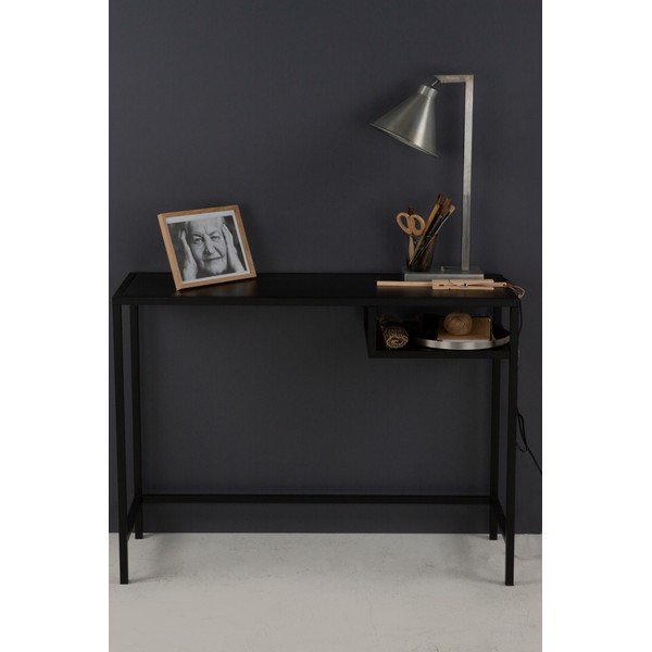 Czarne metalowe biurko Canett Lite-image-1