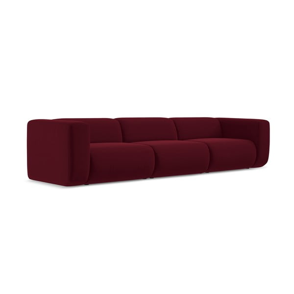 Bordowa aksamitna sofa 319 cm Ekahi – Makamii-image-2