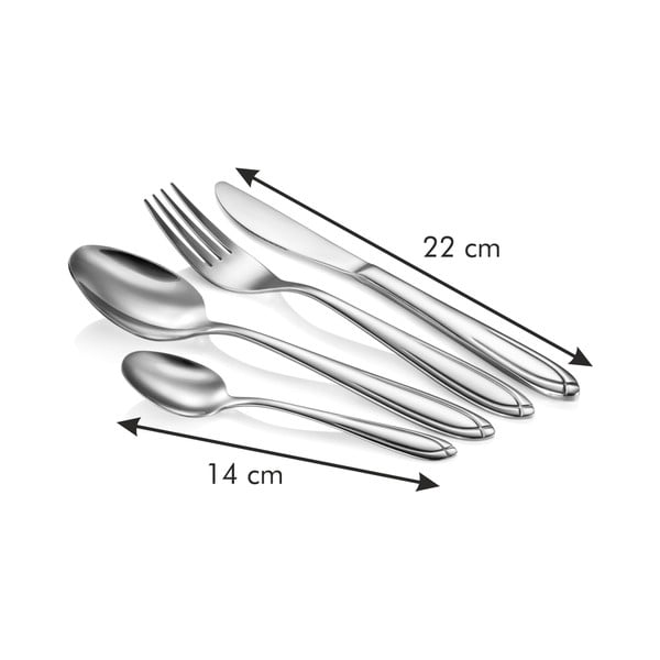 Sztućce ze stali nierdzewnej w kolorze srebra Scarlett – Tescoma-image-1