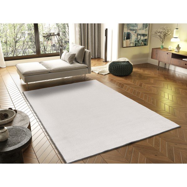 Kremowy dywan z mikrowłókna 160x220 cm Coraline Liso – Universal-image-1