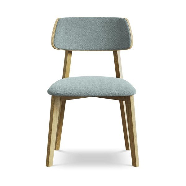 Niebieskie krzesło z litego drewna Niu – Makamii-image-1