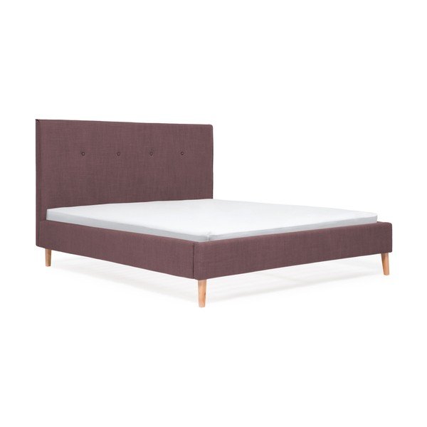Fioletowe łóżko Vivonita Kent Linen, 200x140 cm-image-2